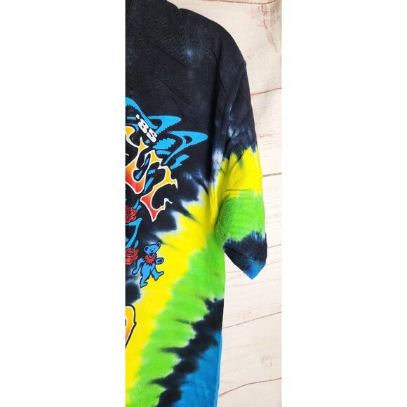 Gildan Ultra Cotton Medium Crew Neck Grateful Dead Skeleton Graphics Tie Dye Sho - Picture 4 of 16